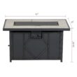 HEATMAXX 42 in. 60,000BTU Fire Pit Propane Gas Fire Pit Table Rectangular Tabletop