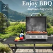 Summit Living 22-Inch Tabletop Griddle Portable Propane Gas Griddle with 3 Burners - Black