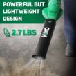 KIMO Electric Leaf Blower - 20V Leaf Blower Cordless with Battery & Charger, Battery Leaf Blower