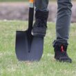 Ashman Heavy Duty Round Point Digging Shovel - 41 inches Long – Orange Metal Shovel (1 Pack).