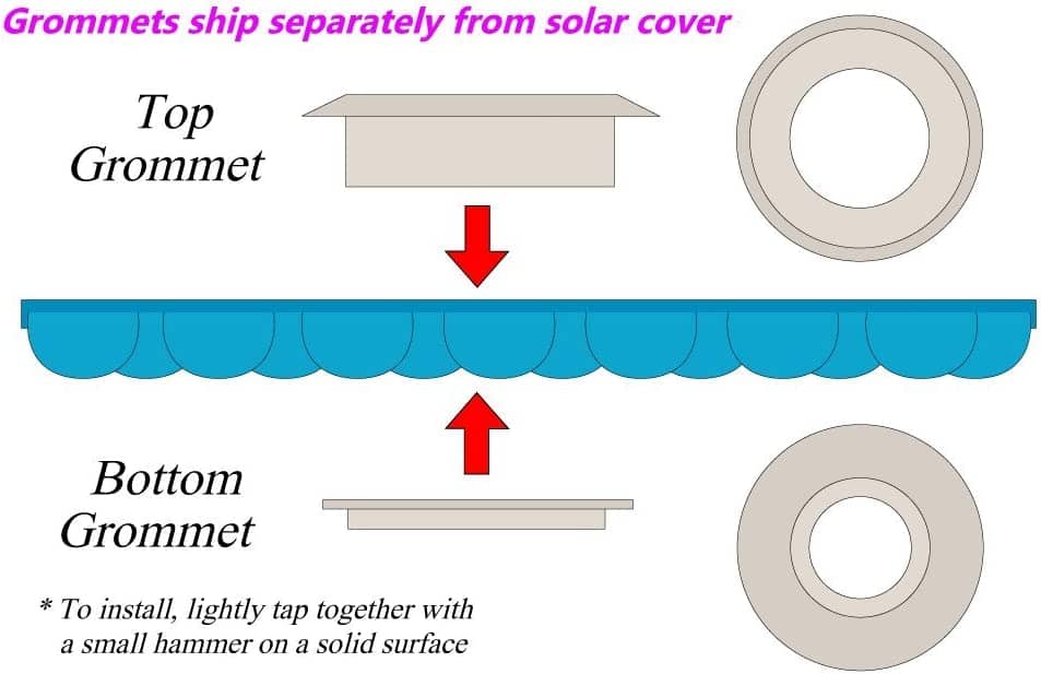 Sun2Solar Blue 12' x 24' Oval Solar Pool Cover - 1200 Series with Grommets Sun2Solar Blue 12' x 24' Oval Solar Pool Cover - 1200 Series with Grommets - Image 3
