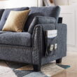Honbay Sectional Sofa, Bluish Gray Fabric