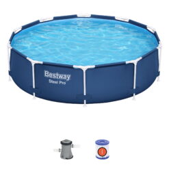 Bestway Steel Pro 10' x 30" Above Ground Swimming Pool Set with Filter Pump