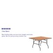Flash Furniture 4-Foot Square Wood Folding Banquet Table