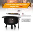 Sophia & William 30" 2 in 1 Outdoor Wood Burning Fire Pit Firepit Bowl with Cooking Grate