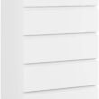 Homfa 5 Drawer White Dresser, Modern Storage Cabinet for Bedroom, White Chest of Drawers Wood Organizer for Living Room