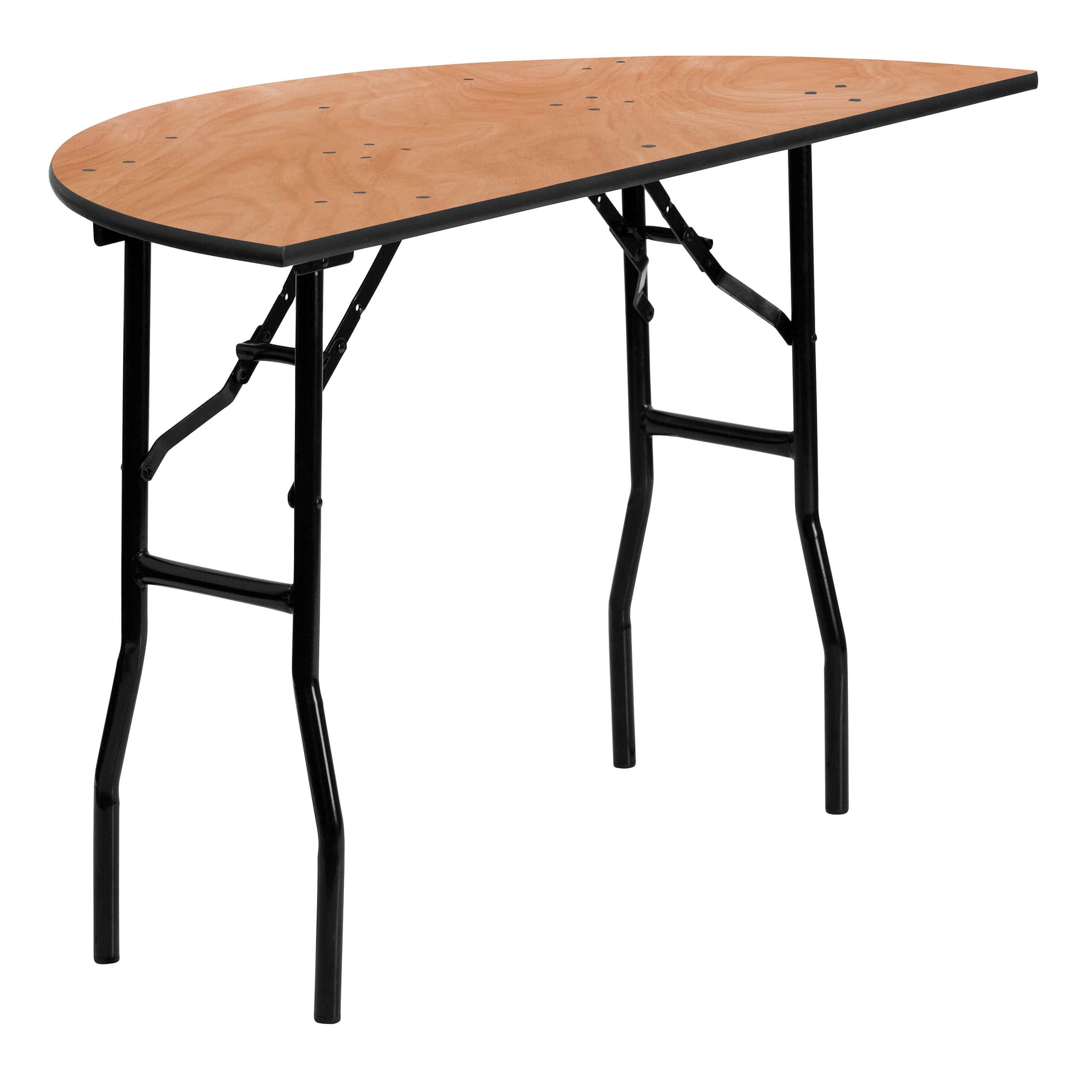 Flash Furniture 4-Foot Half-Round Wood Folding Banquet Table Flash Furniture 4-Foot Half-Round Wood Folding Banquet Table - Image 2
