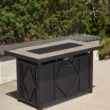 HEATMAXX 42 in. 60,000BTU Fire Pit Propane Gas Fire Pit Table Rectangular Tabletop