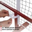 Rukket Sports Portable Pickleball Net, Regulation Size 22 Foot Net with Steel Frame