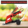 Costway 7.2V Cordless Grass Shear/Shrub Trimmer w/Blades Wheeled Extension Handle