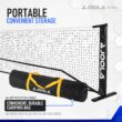 JOOLA Essentials Pickleball Net, Regulation Height, Indoor and Outdoor with Carry Bag, Adult/Teen