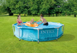 Intex 10' X 30" Beachside Metal Frame Swimming Pool with GFCI 330 GPH Filter Pump Model 28207EH