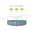 Funsicle Above Ground Swimming Pool Canopy, Sun Shade, White, Triangular, Adults, Unisex