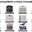 Slim Compact P20 Thermoelectric Iceless 12V Cooler Warmer, 17L / 18 qt Portable Travel Fridge, Grey and White, Made in North America