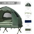 Patiojoy 1-Person Folding Camping Tent Cot Portable Pop-Up Tent w/Sleeping Bag & Air Mattress for Outdoor