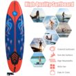 Gymax 6ft Surfing Body Board w/ 3 Removable Fins Safety Leash Red
