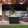 HEATMAXX 42 in. 60,000BTU Fire Pit Propane Gas Fire Pit Table Rectangular Tabletop