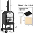 Danrelax Outdoor Pizza Oven Wood Fire with Waterproof Cover