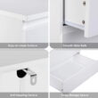 Homfa 5 Drawer White Dresser, Modern Storage Cabinet for Bedroom, White Chest of Drawers Wood Organizer for Living Room