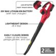PowerSmart 20V Cordless Handheld Turbo Blower with 2.0 Ah Battery and Charger