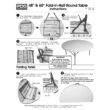 Plastic Development Group 5 Foot Fold In Half Round Folding Banquet Table, White