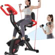 pooboo 3in1 Foldable Exercise Bike Indoor Cycling Bike Magnetic Stationary Bike Fitness Gym Workout 300lb