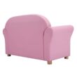 Costway Kids Sofa Princess Armrest Chair Lounge Couch Children Toddler Gift Wood Frame + Sponge + PVC Pink