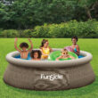 Funsicle 10ft x 30in Round QuickSet Designer Above Ground Pool, Dark Triple Basketweave with Cartridge Filter Pump, Age 6 & up