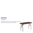 Flash Furniture 4-Foot Mahogany Melamine Laminate Folding Banquet Table Flash Furniture 4-Foot Mahogany Melamine Laminate Folding Banquet Table