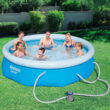 Bestway Fast Set Swimming Pool Set with 330 GPH Filter Pump, 10' x 30"