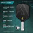 JOOLA Solaire CFS 14mm Swift Pickleball Paddle, Carbon Racket with Spin, Power, & Control JOOLA Solaire CFS 14mm Swift Pickleball Paddle, Carbon Racket with Spin, Power, & Control