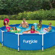 Funsicle 12ft x 30in Round Activity Above Ground Pool with SkimmerPlus Filter Pump, Age 6 & up