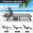 Docred 4-Fold Sleeping Cots for Adults, Folding Chaise Lounge Chairs Outdoor, Portable Folding Bed Cot Lounge Chair