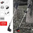 G·PEH Electric Weed Eater Lawn Edger Cordless Grass String Trimmer Cutter 24V &Battery