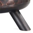 Yaheetech 36" Round Wood Bronze Finish Iron Fire Pit
