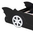HSUNNS Twin Size Kids Race Car-Shaped Platform Bed with Wheels, Wooden Black HSUNNS Twin Size Kids Race Car-Shaped Platform Bed with Wheels, Wooden Black