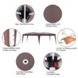 UBesGoo Easy Pop Up Canopy Party Tent, Coffee Brown with 4 Removable Sidewalls 10-Feet x 20-Feet