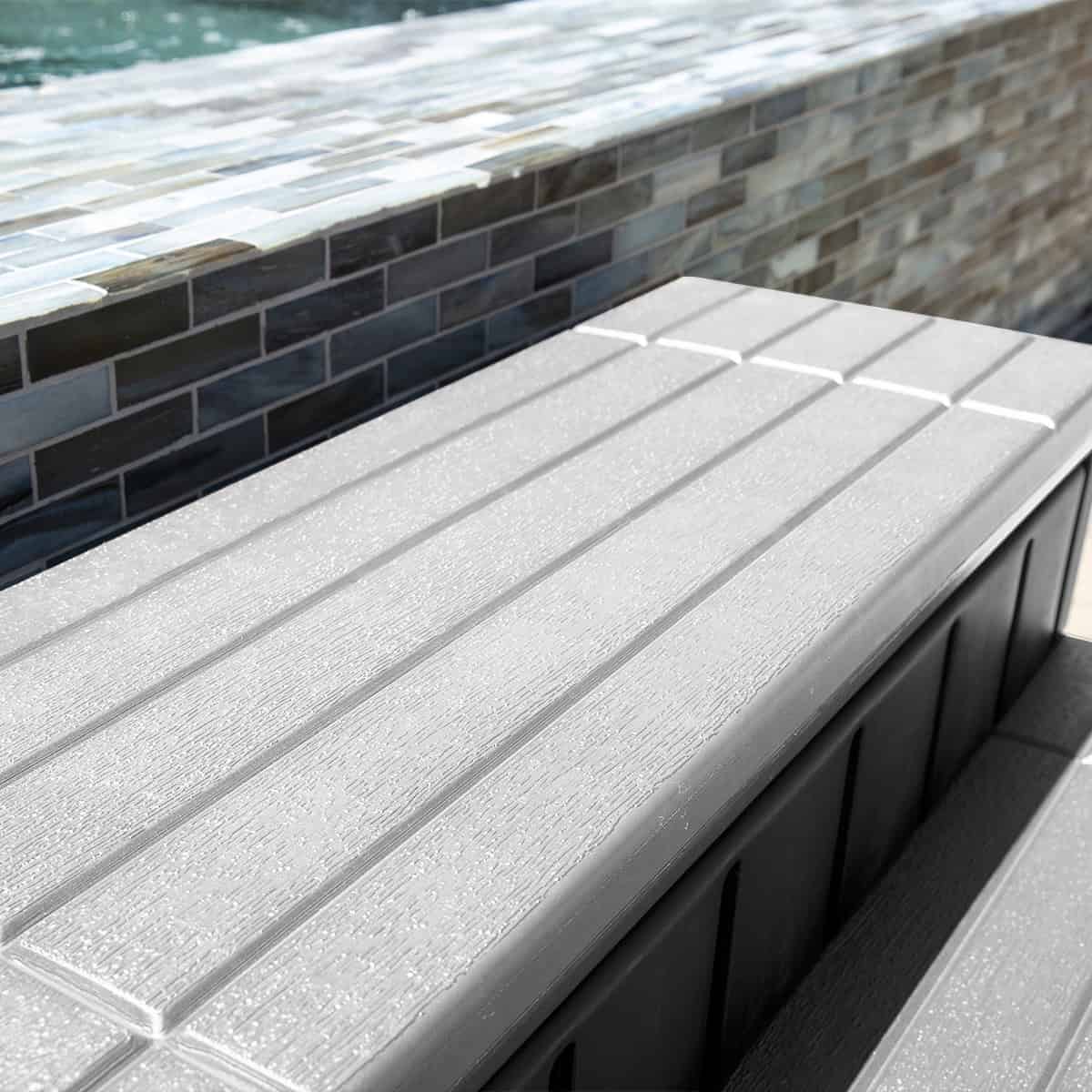 XtremepowerUS 36" Spa Step Hot Tub and Spa 2-Step Patio Deck Long Weather Resistant With Storage Compartment XtremepowerUS 36" Spa Step Hot Tub and Spa 2-Step Patio Deck Long Weather Resistant With Storage Compartment - Image 4
