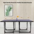 SalonMore Table Tennis Table for Small Spaces, Portable Table with Ping Pong Net, for Indoor and Outdoor Games