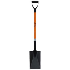 Ashman Online Heavy Duty Spade Shovel - 41 inches Long Orange Metal Shovel With D Grip Handle (1 Pack)
