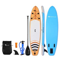 Costway 10' Inflatable Stand up Paddle Board Surfboard SUP W/ Bag Adjustable Paddle Fin