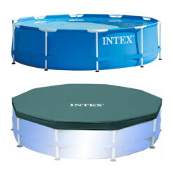 Intex 10' x 2.5' Circle 10" Deep Metal Frame Above Ground Pool