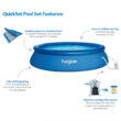 Funsicle 15ft x 36in Round QuickSet Above Ground Pool with Cartridge Filter Pump, Age 6 & up