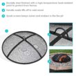 Sunnydaze Outdoor Heavy-Duty Steel Mesh Round Camp Fire Pit Spark Screen Lid with Handle - 36" - Black