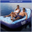 Aqua Leisure Adult Unisex Ultra-Cushioned Comfort Blue Pool Lounge Float for Two