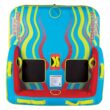 Connelly Fun 2 Person Inflatable 2 Way Towable Water Inner Tube, Multicolor Connelly Fun 2 Person Inflatable 2 Way Towable Water Inner Tube, Multicolor