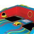 Connelly Fun 2 Person Inflatable 2 Way Towable Water Inner Tube, Multicolor Connelly Fun 2 Person Inflatable 2 Way Towable Water Inner Tube, Multicolor