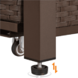 Easyfashion 43inch Outdoor Propane Fire Pit Table for Patio Deck Party, Brown