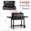 MF Studio 34'' Charcoal Grill Extra Large Portable BBQ Grill, Black