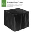 Best Choice Products 28in Propane Gas Fire Pit Table 50,000 BTU Outdoor Wicker w/ Glass Beads, Tank Holder - Ash Gray